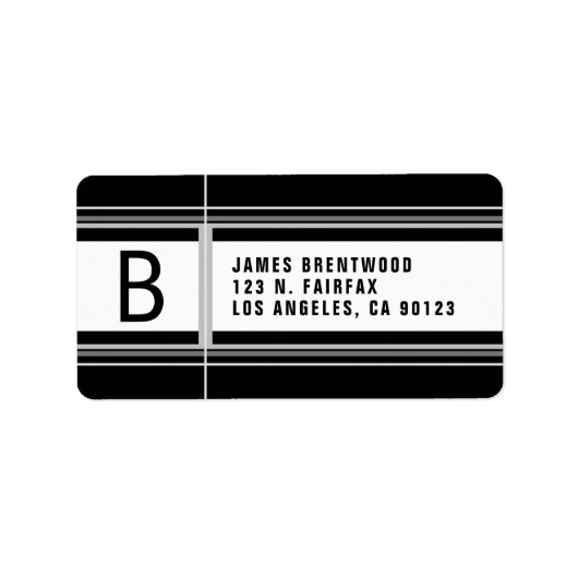 Cool Geometric Stylized Return Address Etiket (Voorkant)