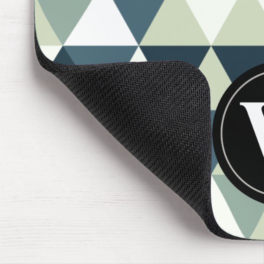 Cool Geometric Triangles, Custom Monogram DCSA38 Muismat (Hoek)