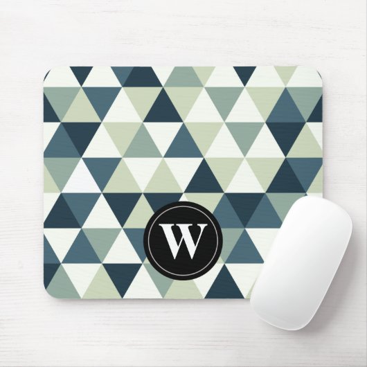 Cool Geometric Triangles, Custom Monogram DCSA38 Muismat (Met muis)