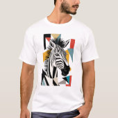Cool Geometric Zebra African Wildlife T-shirt (Voorkant)