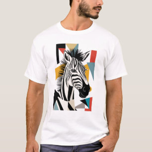 Cool Geometric Zebra African Wildlife T-shirt