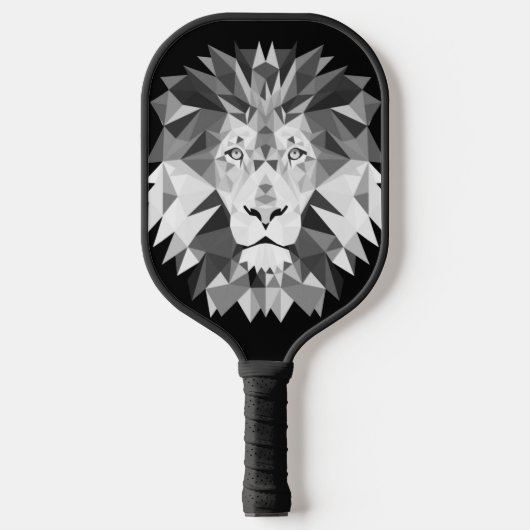 Cool geometrisch leeuwenkop pickleball paddle (Voorkant)