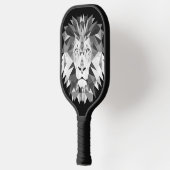 Cool geometrisch leeuwenkop pickleball paddle (Links)