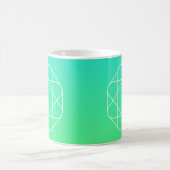 Cool geometrisch monogram | Blauwe & Limegroene Om Koffiemok (Center)