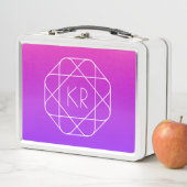 Cool geometrisch monogram | Magenta Paars Violet (In situ)