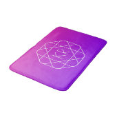 Cool geometrisch monogram | Magenta paars violet Badmat (Gekanteld)