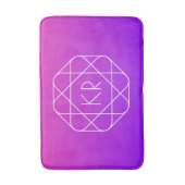 Cool geometrisch monogram | Magenta paars violet Badmat (Voorkant Verticaal)
