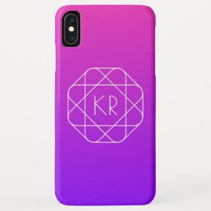 Cool geometrisch monogram Magenta Paars Violet Case-Mate iPhone Case