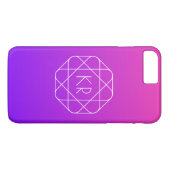 Cool geometrisch monogram | Magenta Paars Violet Case-Mate iPhone Case (Achterkant (Horizontaal))