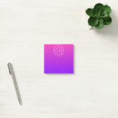 Cool geometrisch monogram | Magenta Paars Violet Post-it® Notes (Kantoor)
