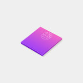 Cool geometrisch monogram | Magenta Paars Violet Post-it® Notes (Schuin)