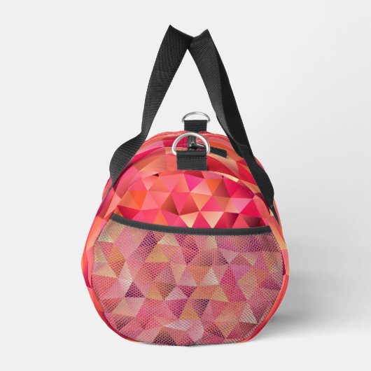 Cool Geometrisch Rood Sinaasappel Roze Monogram Plunjezak (Rechts)