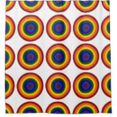 Cool Geometrische regenboog Bullseyes Douchegordijn (Voorkant)