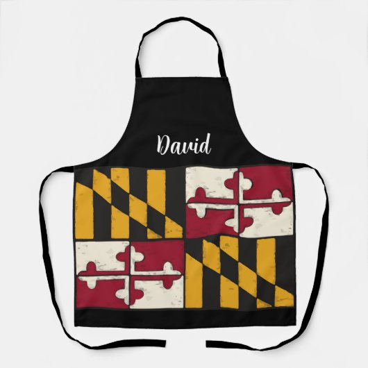 Cool gepersonaliseerd Maryland Flag Chef Schort (Voorkant)
