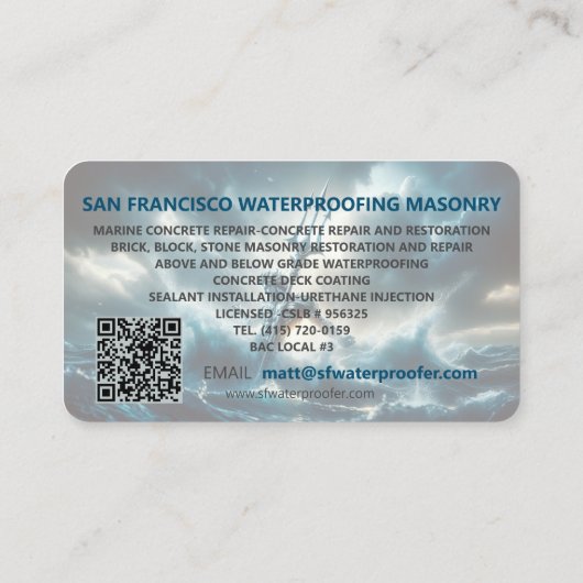 Cool Gepersonaliseerd Metselbedrijf Logo/QR Code/U Visitekaartje (Achterkant)