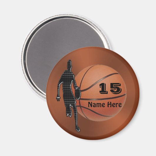 Cool Gepersonaliseerde Basketbal Magneten voor Jon (Voorkant / Achterkant)