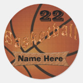 Cool Gepersonaliseerde Basketbal Stickers (Voorkant)