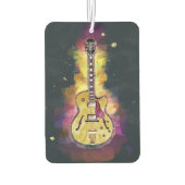 Cool gepersonaliseerde gitaar kunst | Heldergeel r Luchtverfrisser (Achterkant)