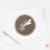Cool gepersonaliseerde gouden skateboarden Sticker (Envelop)