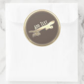 Cool gepersonaliseerde gouden skateboarden Sticker (Tas)