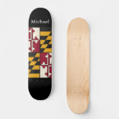Cool Gepersonaliseerde Maryland State Vlag Persoonlijk Skateboard (Voorkant)