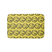 Cool Geproduceerd Gelukkig glimlachend gele gezich Badmat (Voorkant)