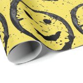 Cool Geproduceerd Gelukkig glimlachend gele gezich Cadeaupapier (Rol Hoek)