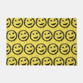 Cool Geproduceerd Gelukkig glimlachend gele gezich Deurmat (Voorkant)