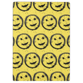 Cool Geproduceerd Gelukkig glimlachend gele gezich Klembord (Achterkant)