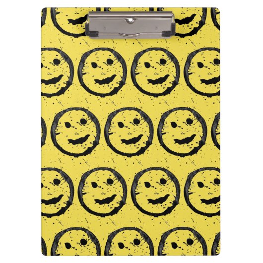 Cool Geproduceerd Gelukkig glimlachend gele gezich Klembord (Voorkant)