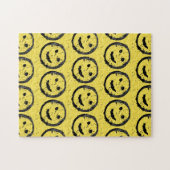 Cool Geproduceerd Gelukkig glimlachend gele gezich Legpuzzel (Horizontaal)