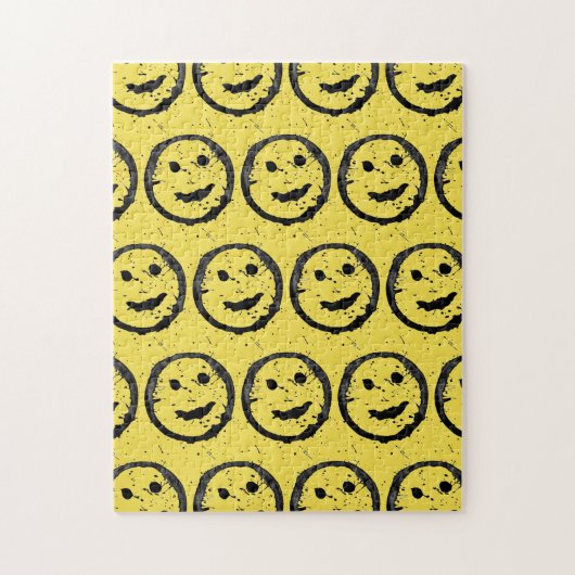 Cool Geproduceerd Gelukkig glimlachend gele gezich Legpuzzel (Verticaal)