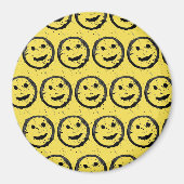 Cool Geproduceerd Gelukkig glimlachend gele gezich Magneet (Voorkant)