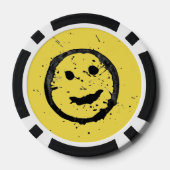 Cool Geproduceerd Gelukkig glimlachend gele gezich Poker Chips (Achterkant)