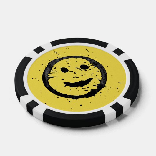 Cool Geproduceerd Gelukkig glimlachend gele gezich Poker Chips (Enkel)