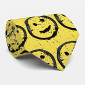 Cool Geproduceerd Gelukkig glimlachend gele gezich Stropdas (Opgerold)