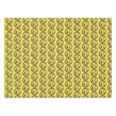 Cool Geproduceerd Gelukkig glimlachend gele gezich Tafelkleed (Voorkant (Horizontaal))