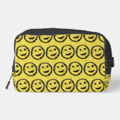 Cool Geproduceerd Gelukkig glimlachend gele gezich Toilettasje (Achterkant)