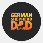 Cool German Shepherd Design For Men Boys Dog Lover Ronde Sticker (Voorkant)