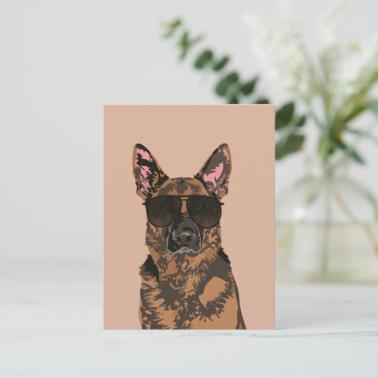 Cool German Shepherd for German Shepherd Lovers Briefkaart (Staand voorkant)