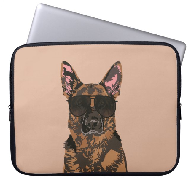 Cool German Shepherd for German Shepherd Lovers Laptop Sleeve (Voorkant)