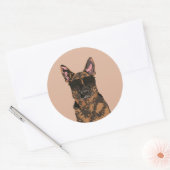 Cool German Shepherd for German Shepherd Lovers Ronde Sticker (Envelop)