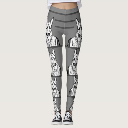 Cool  German Shepherd Leggings (Voorkant)