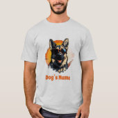 Cool German Shepherd met zonnebril T-shirt (Voorkant)
