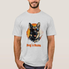Cool German Shepherd met zonnebril T-shirt