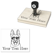 Cool German Shepherd Rubberstempel (Gestempeld)