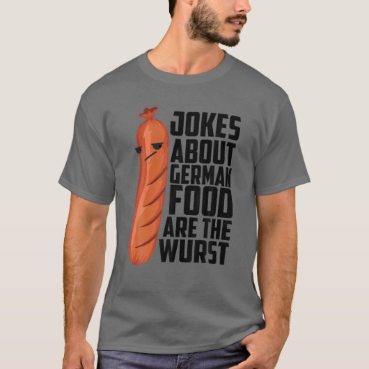 Cool German Wurst Joke | Funny Dutch Sausage Fan E T-shirt (Voorkant)