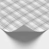 Cool geruit patroon van grijs wit cadeaupapier (Hoek)