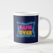 Cool Gesimuleerd Neon GAME OVER bord Grote Koffiekop (Rechts)
