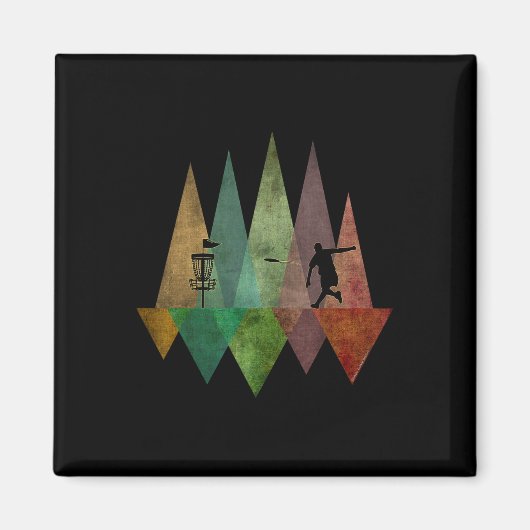 Cool gestileerde geometrische discgolf magneet (Voorkant)